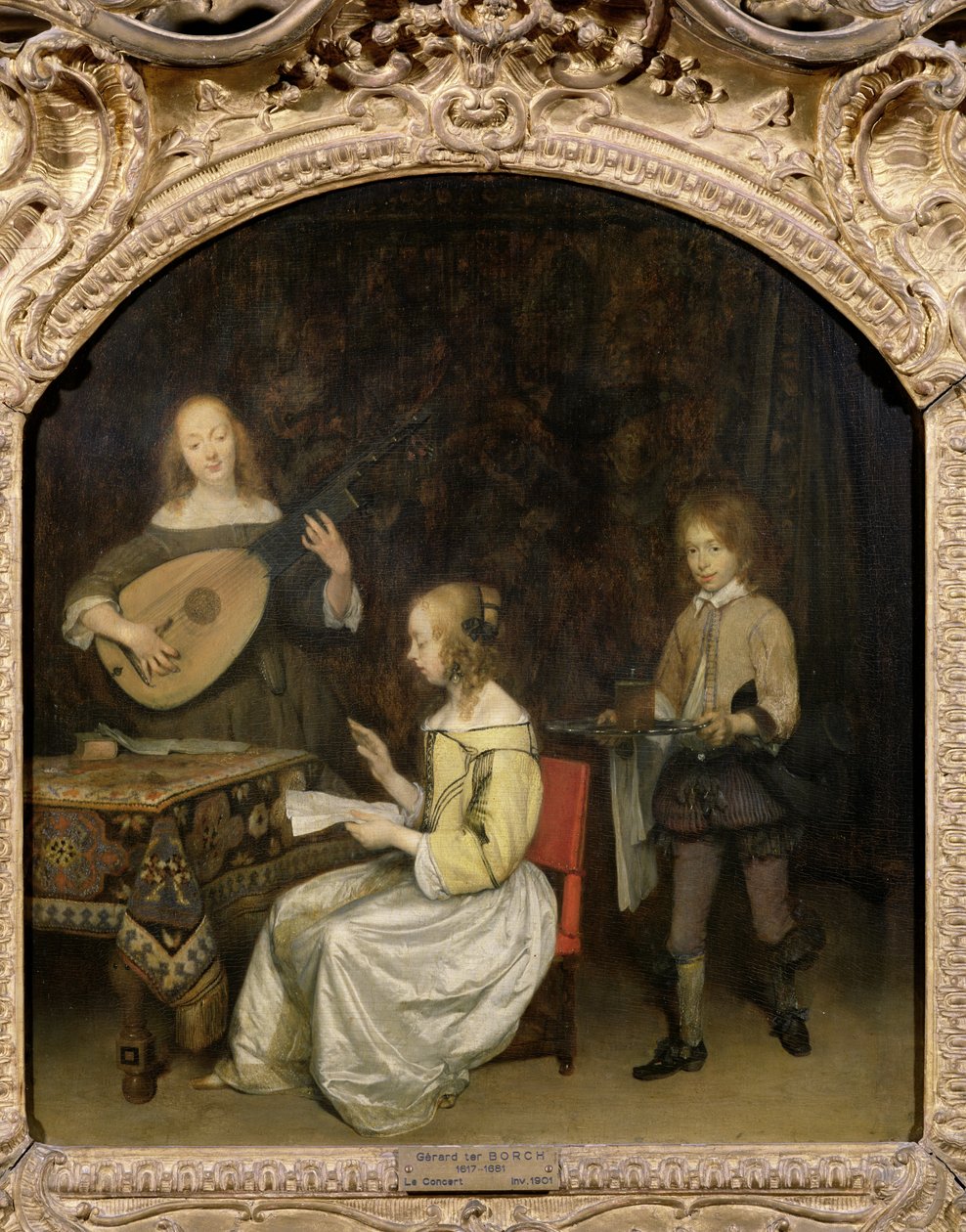 The Concert: Singer and Theorbo Player by Gerard ter Borch