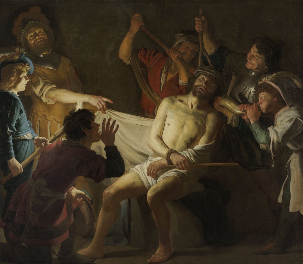 The Crowning with Thorns of Jesus by Gerrit van Honthorst