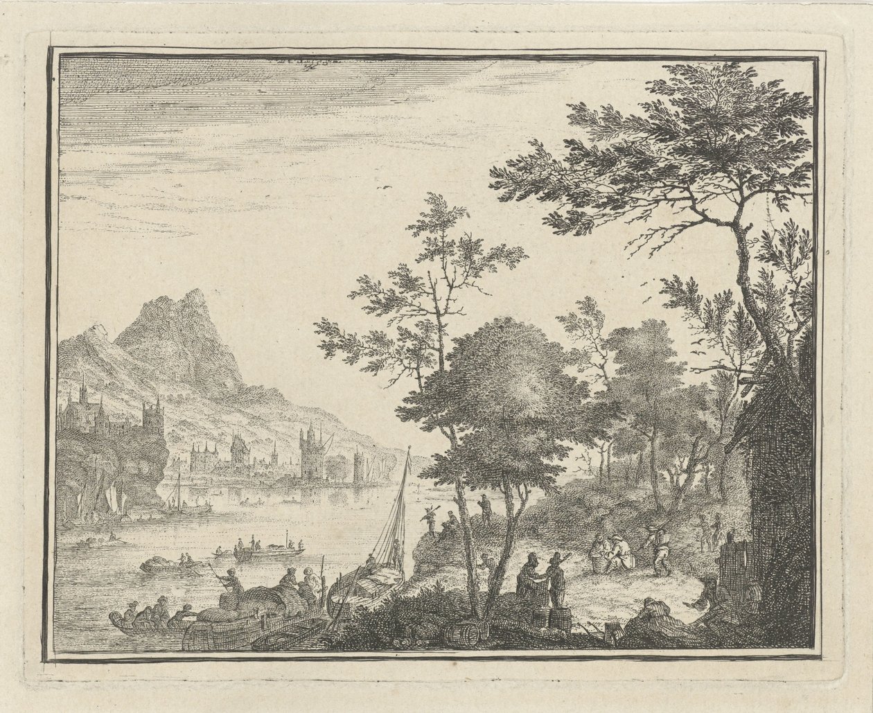 River Landscape with Landing Place by Gerard Melder