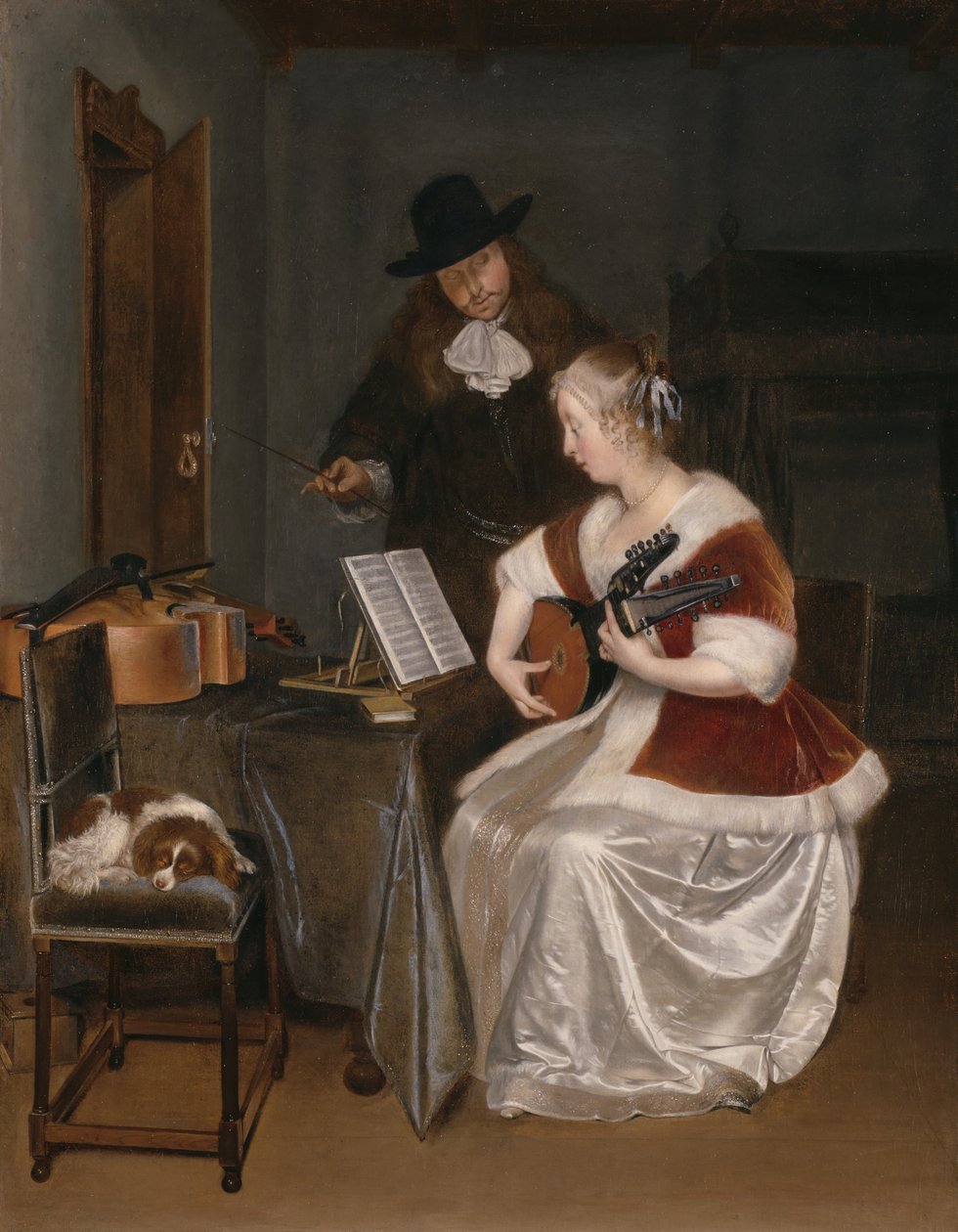 The Music Lesson by Gerard Terborch II