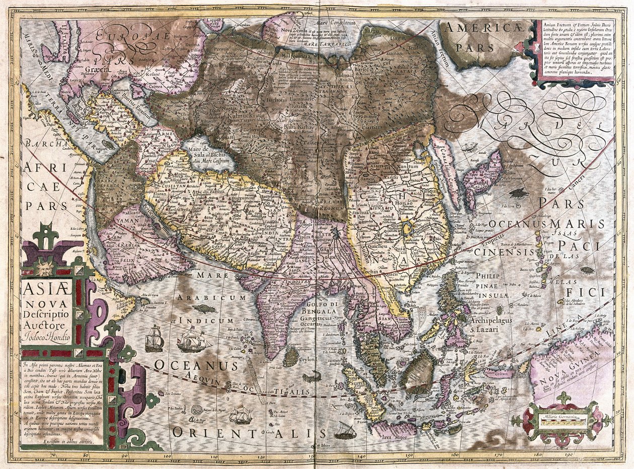 Asia (engraving) by Gerardus Mercator