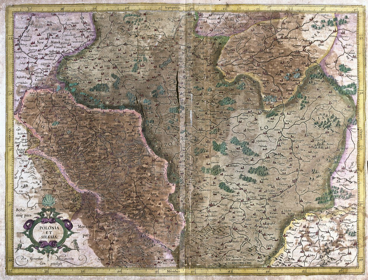 Poland (engraving) by Gerardus Mercator