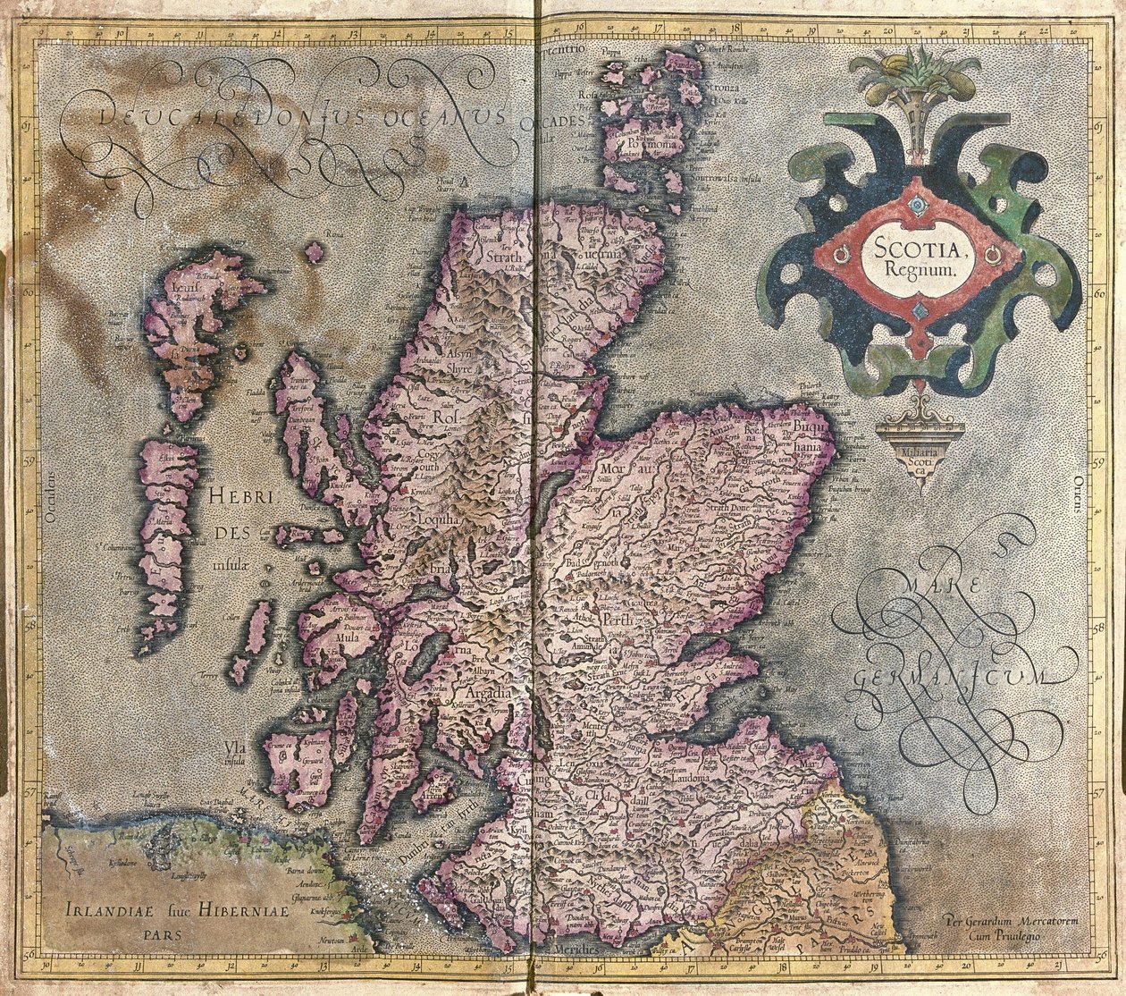 Scotland, Great Britain by Gerardus Mercator