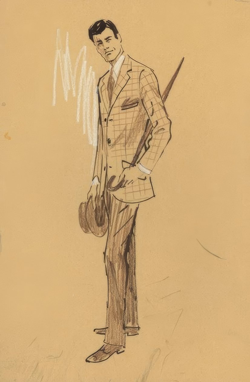 Suit with Checkered Jacket by Gerd Hartung