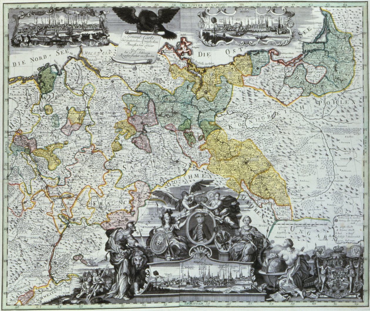 Master Sheet of the Prussian Sovereign Countries by German School