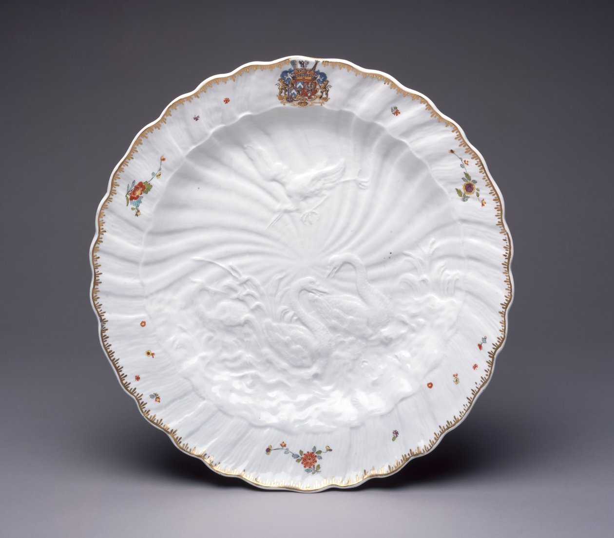 Plate from the Swan Service, Meissen Porcelain, c.1737-41 by German School