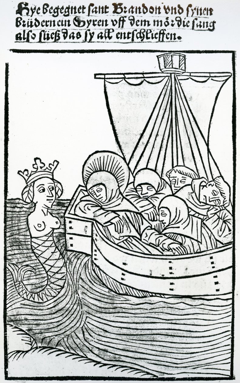 St. Brendan and the Siren, illustration from 