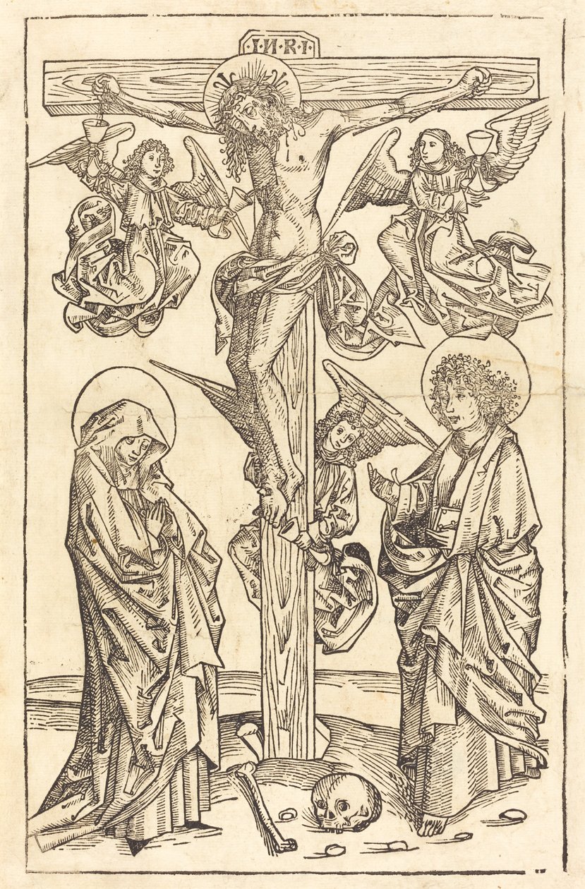 Christ on the Cross with Angels by German 15th Century