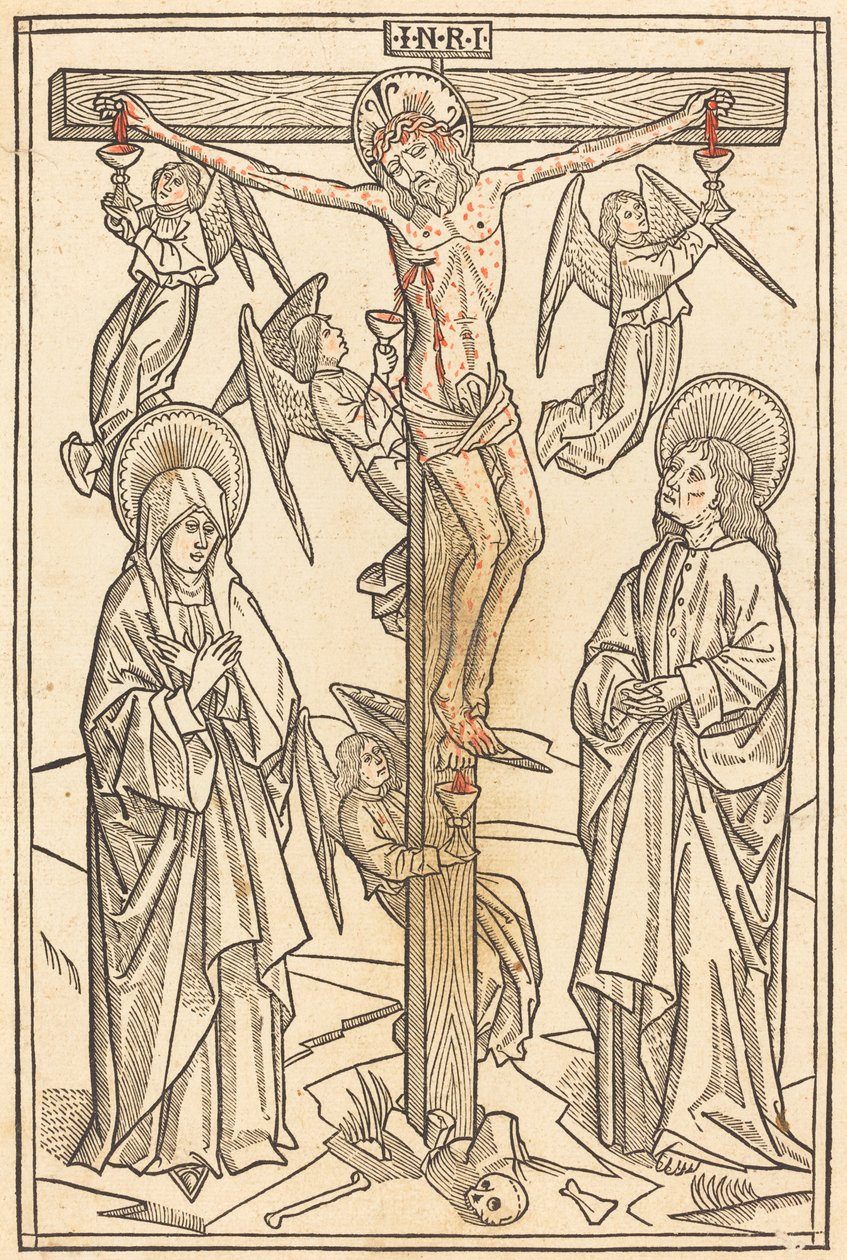 Christ on the Cross with Angels by German 15th Century