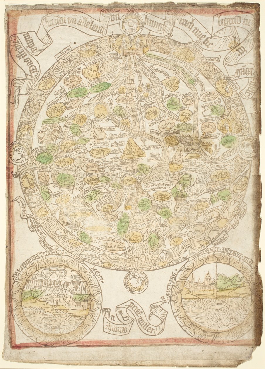 Map of the World by German 15th Century