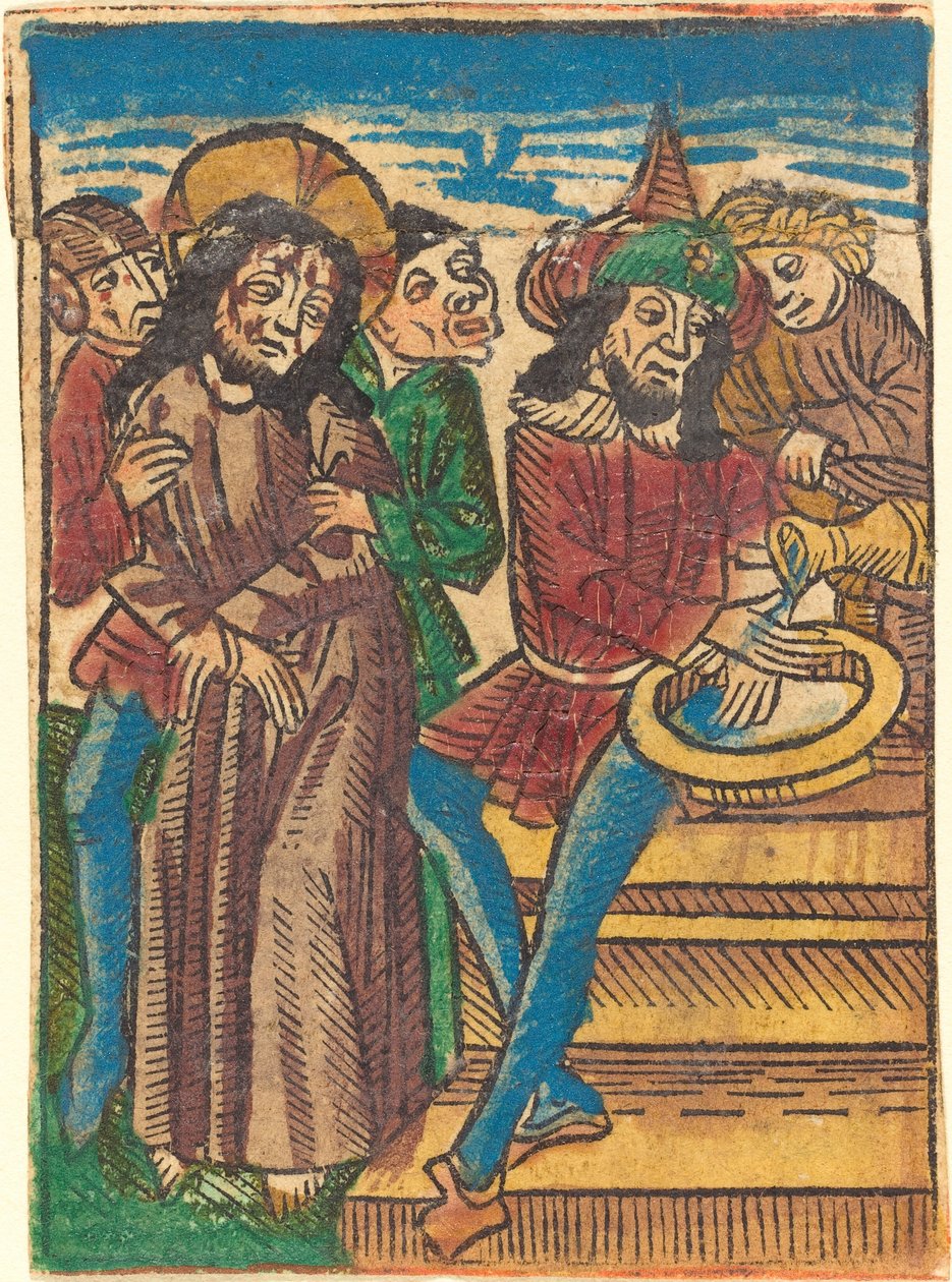 Pilate Washing His Hands by German 15th Century