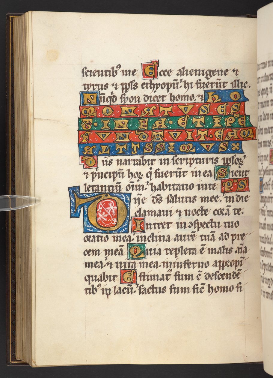 Add. 60629, f.90v Initial and text by German School