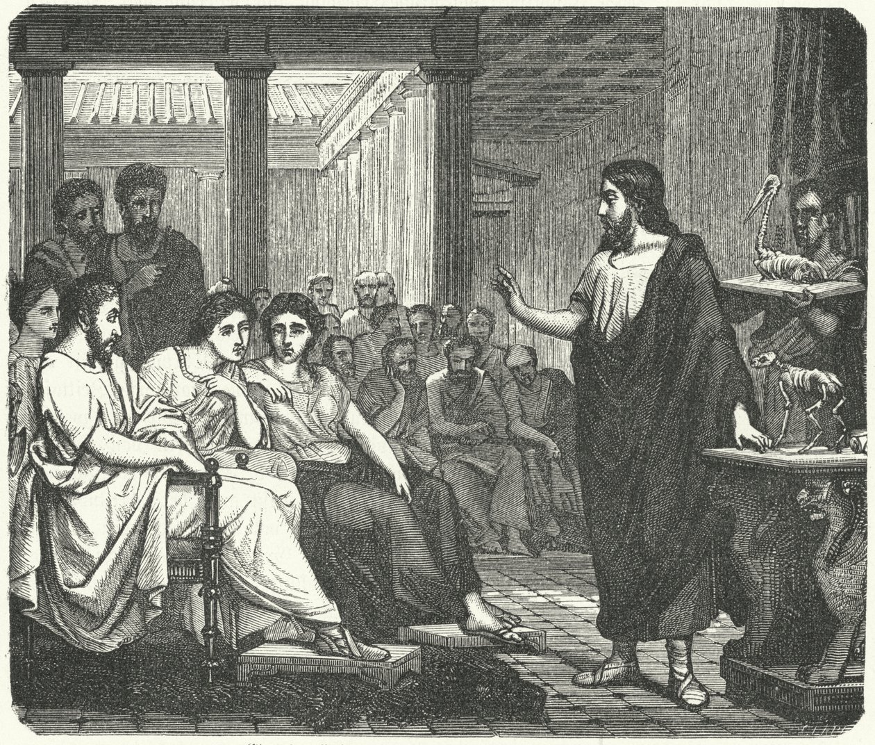 Galen Teaching Anatomy in Ancient Rome (engraving) by German School