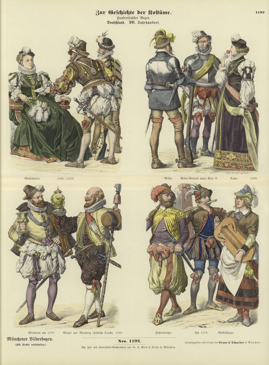 German Costumes, 16th Century by German School