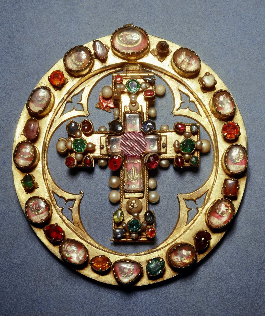 Gold Cross and German Manufacture Stones by German School