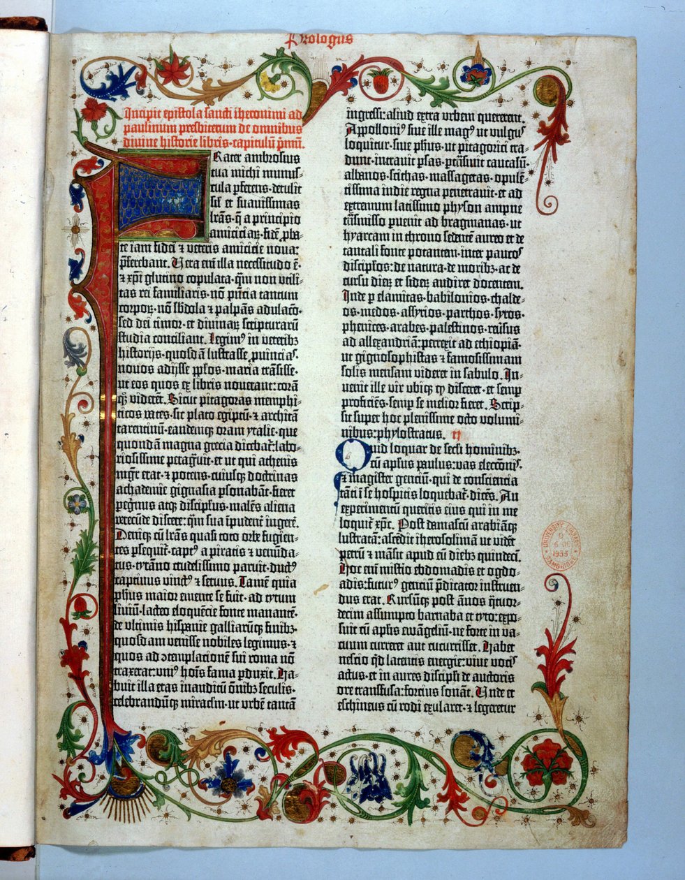 Page from the Gutenberg Bible, Mainz, c.1455 by German School