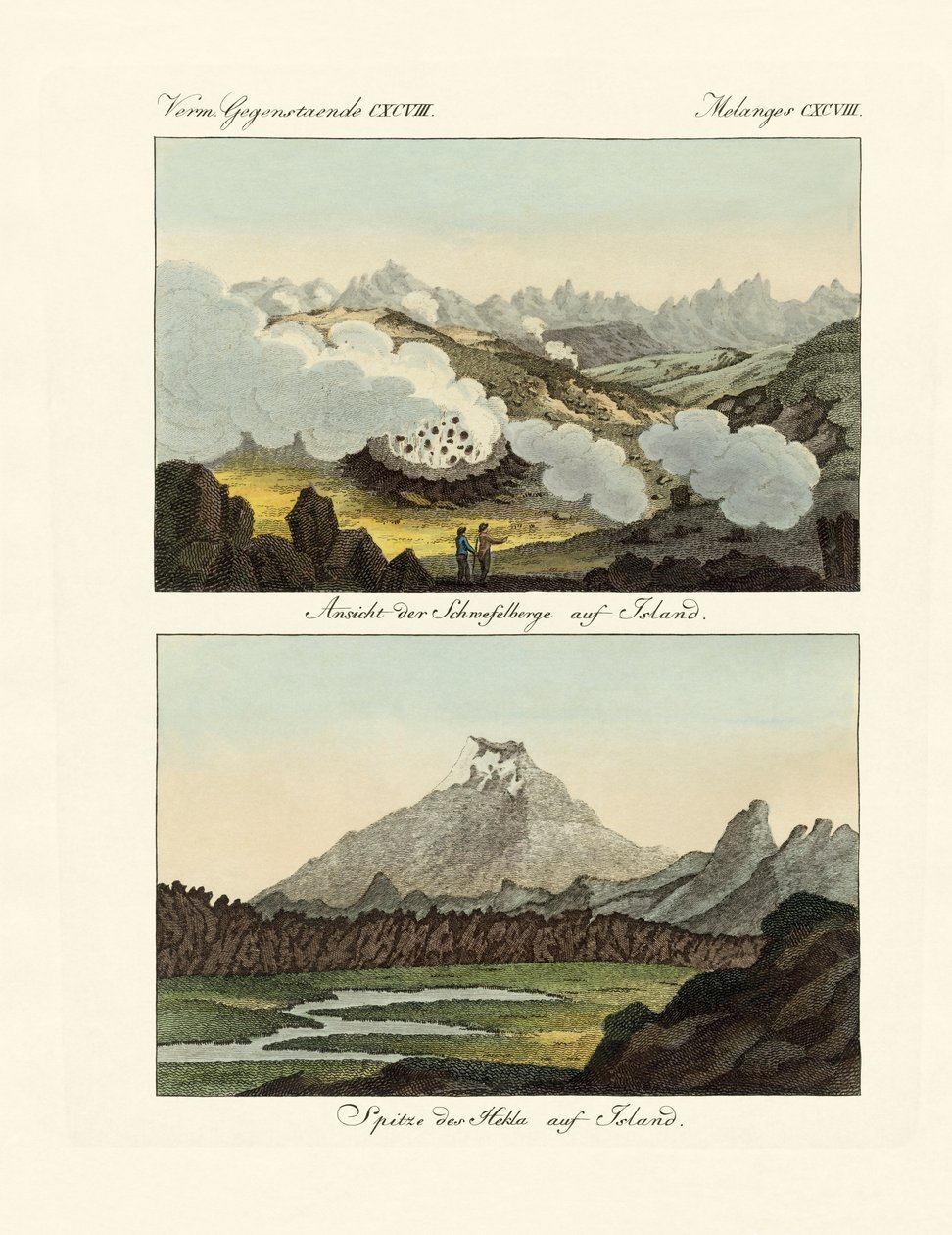 Views of the Sulphur Mountains in Iceland by German School