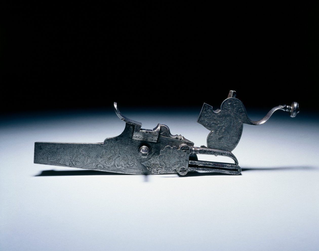 Wheel-lock from a hunting rifle by German School