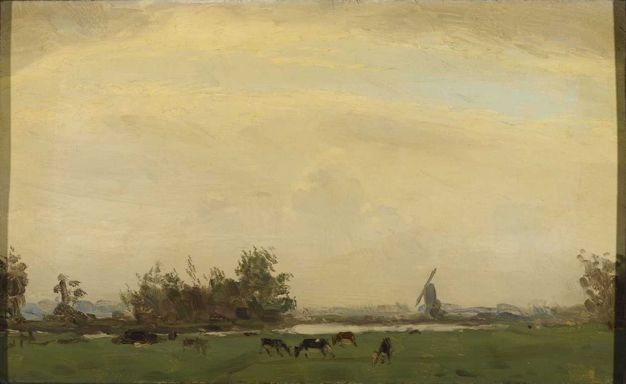 Meadow Landscape on the Spaarne by Gerrit Willem Dijsselhof