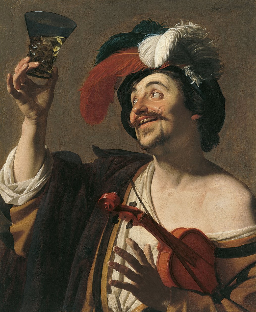The Happy Violinist by Gerrit van Honthorst