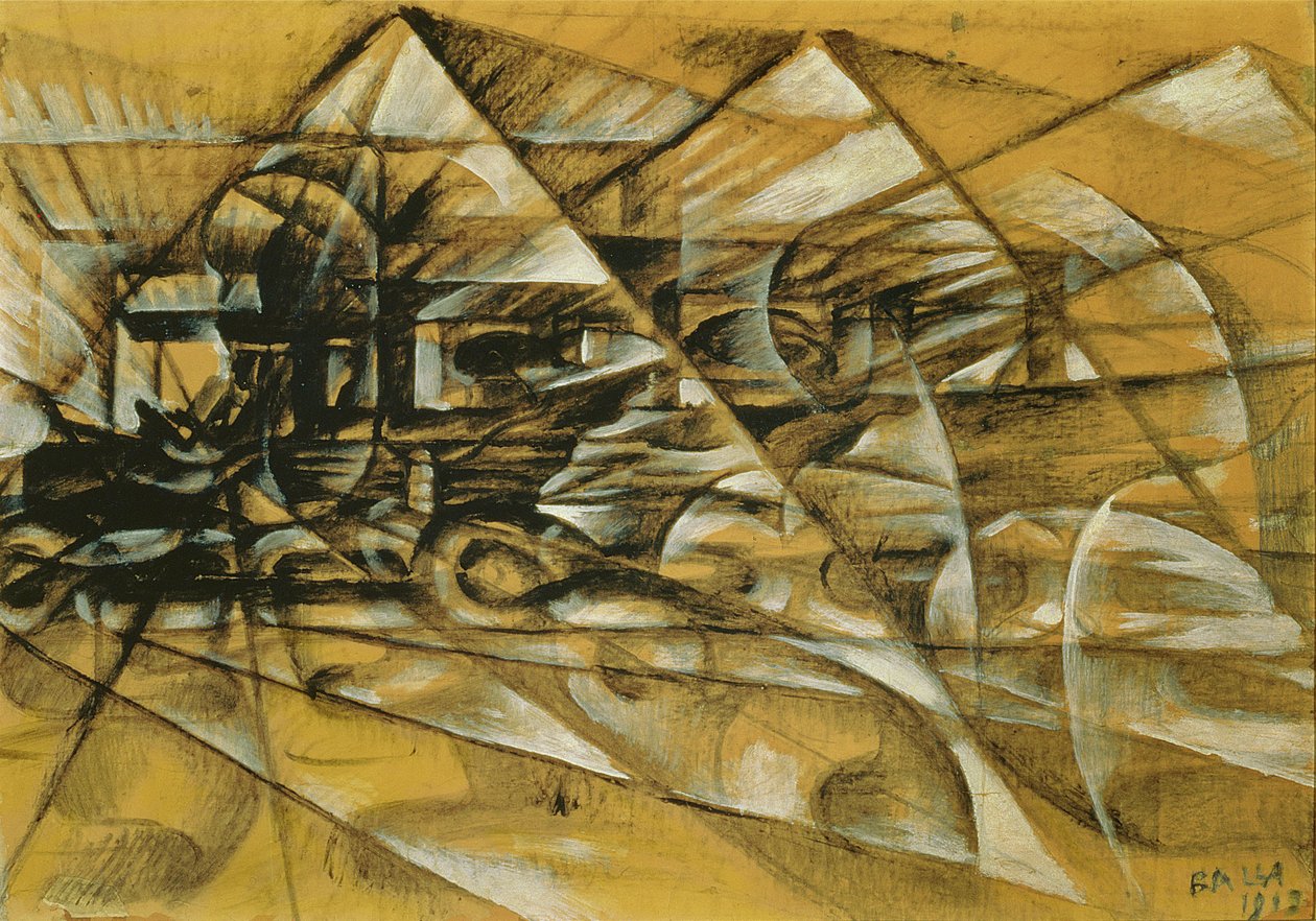 The Speed of an Automobile by Giacomo Balla