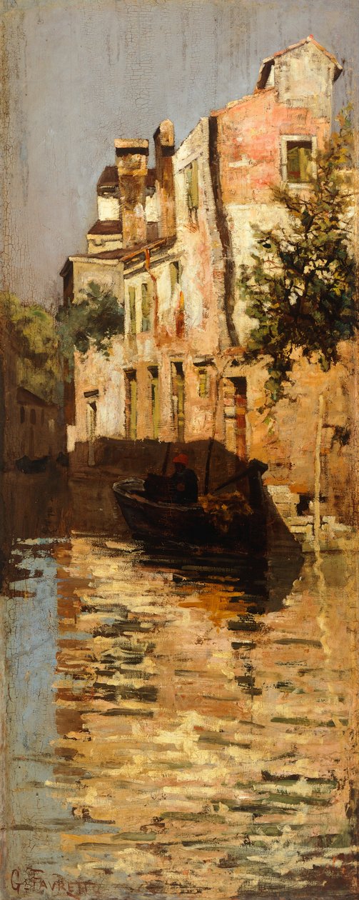 Panel of a Screen by Giacomo Favretto