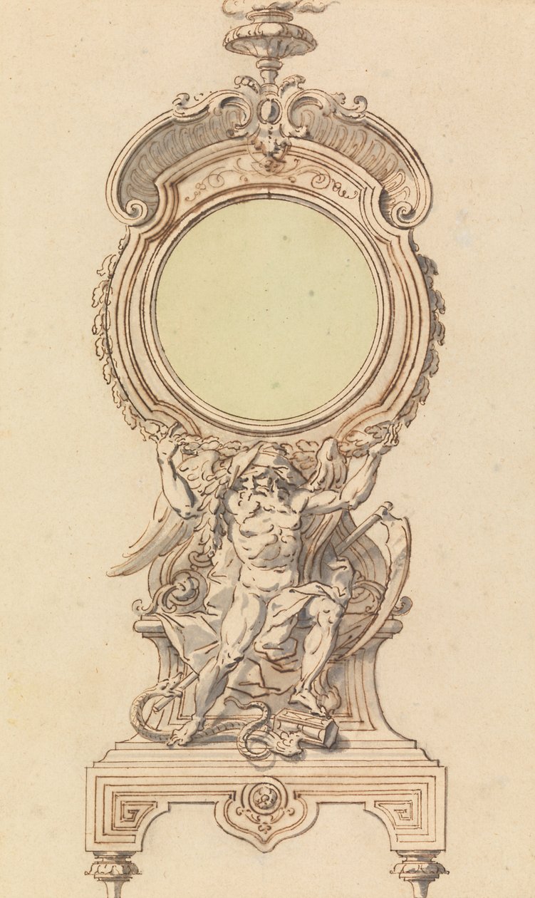 Design for a Clock Case by Gilles Marie Oppenord