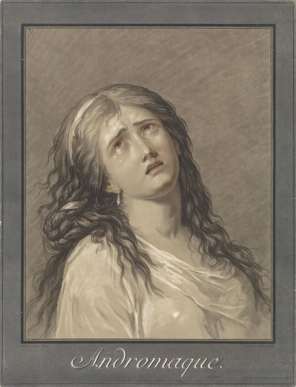 Andromache Weeping by Gilles Demarteau