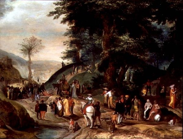 Christ Entering Jerusalem by Gillis Mostaert