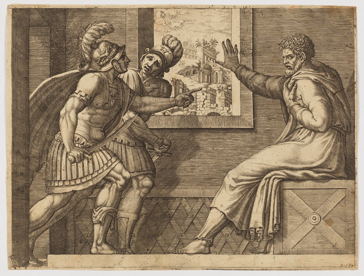 Caius Marius in Prison by Giorgio Ghisi