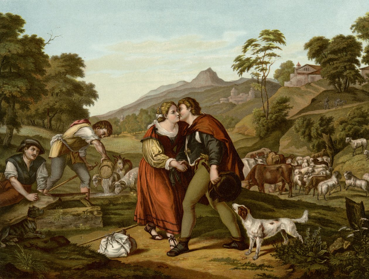 Jacob and Rachel by Giorgione da Castelfranco
