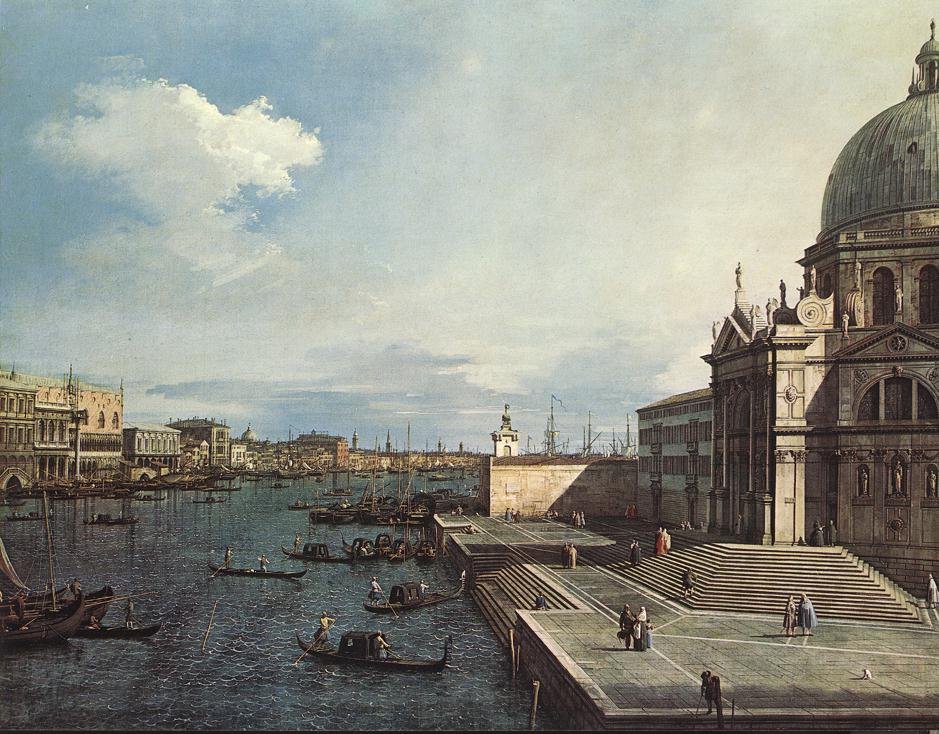 The Grand Canal at the Salute Church by Giovanni Antonio Canal