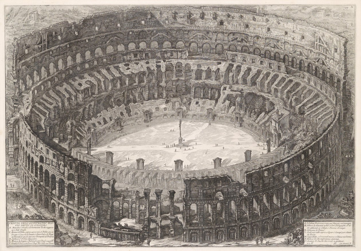 View of the Colosseum from a Bird