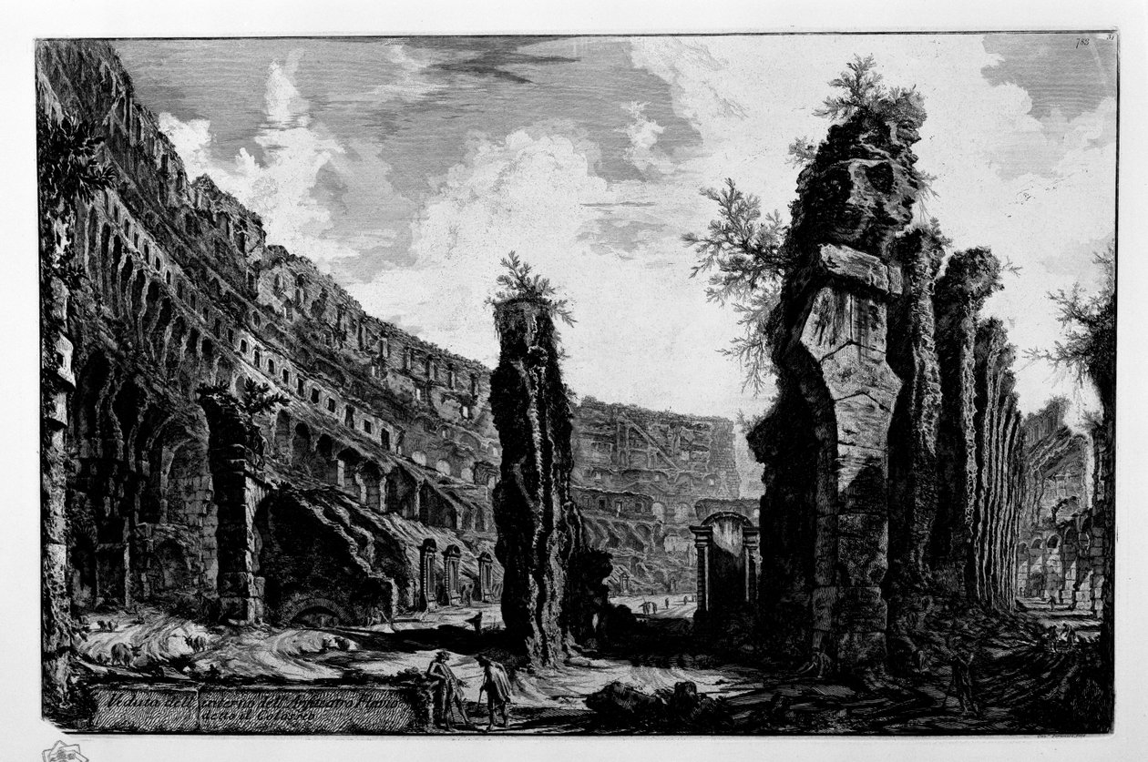 View of the Interior of the Flavian Amphitheater Known as the Colosseum by Giovanni Battista Piranesi