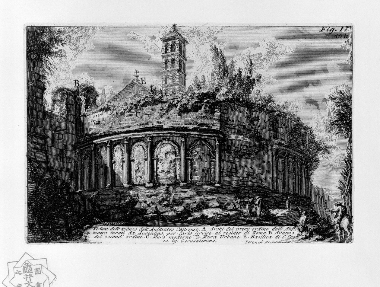 View of the Remains of the Castrense Amphitheater by Giovanni Battista Piranesi