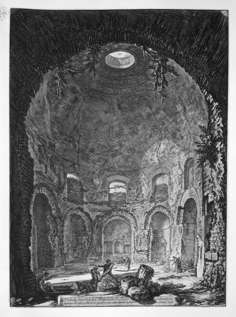 Internal View of the Temple of Tosse Built of Bricks and Tuff by Giovanni Battista Piranesi