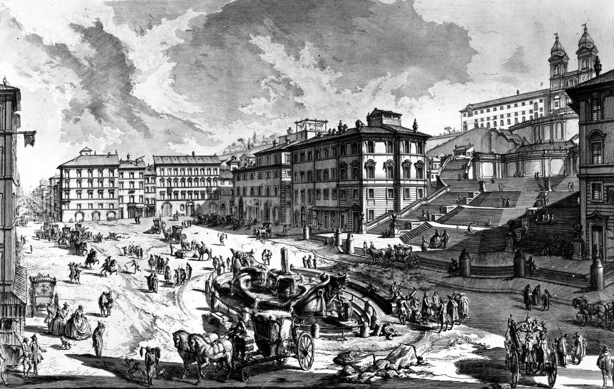 View of the Piazza di Spagna, from the 