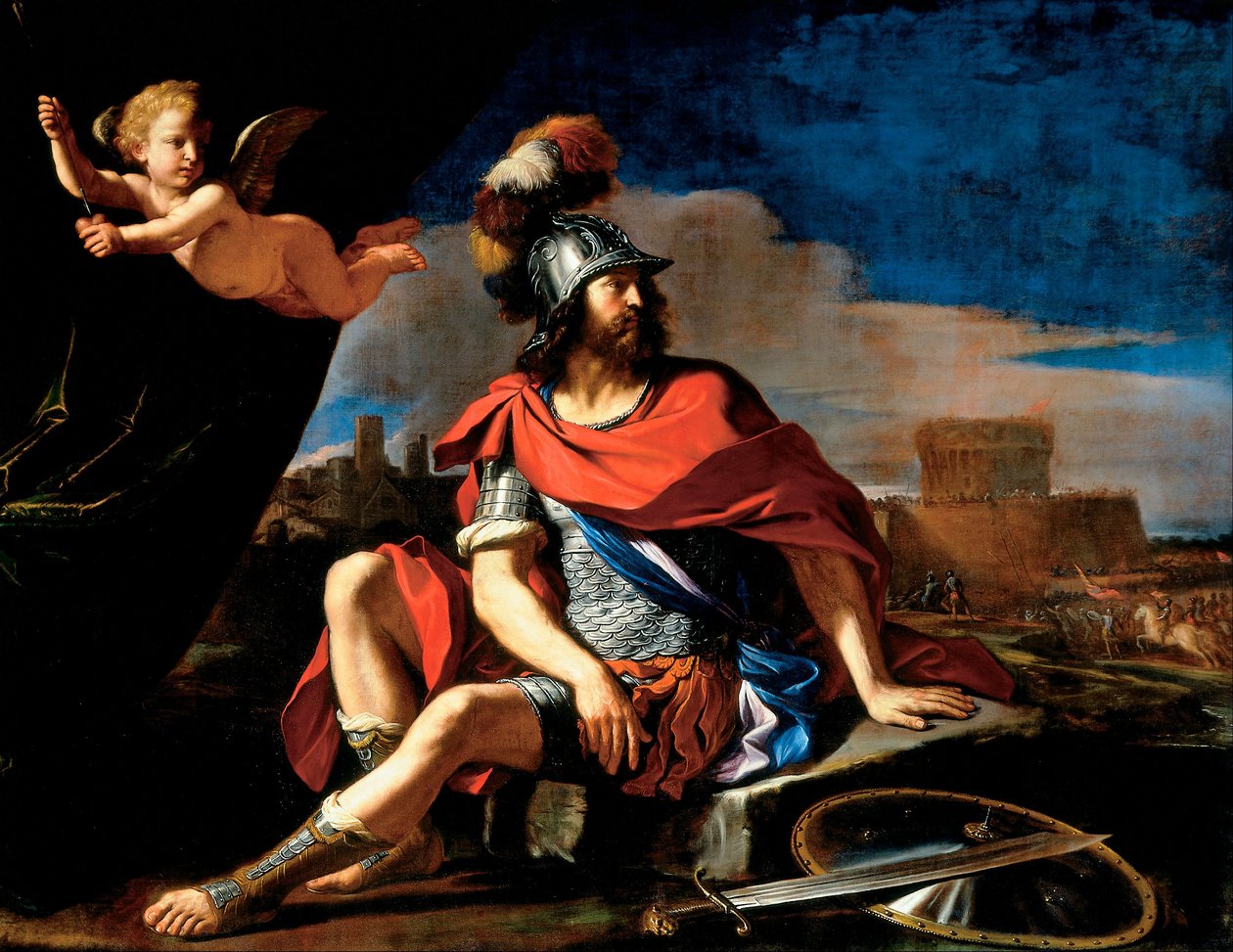 Mars with Cupid by Giovanni Francesco Barbieri