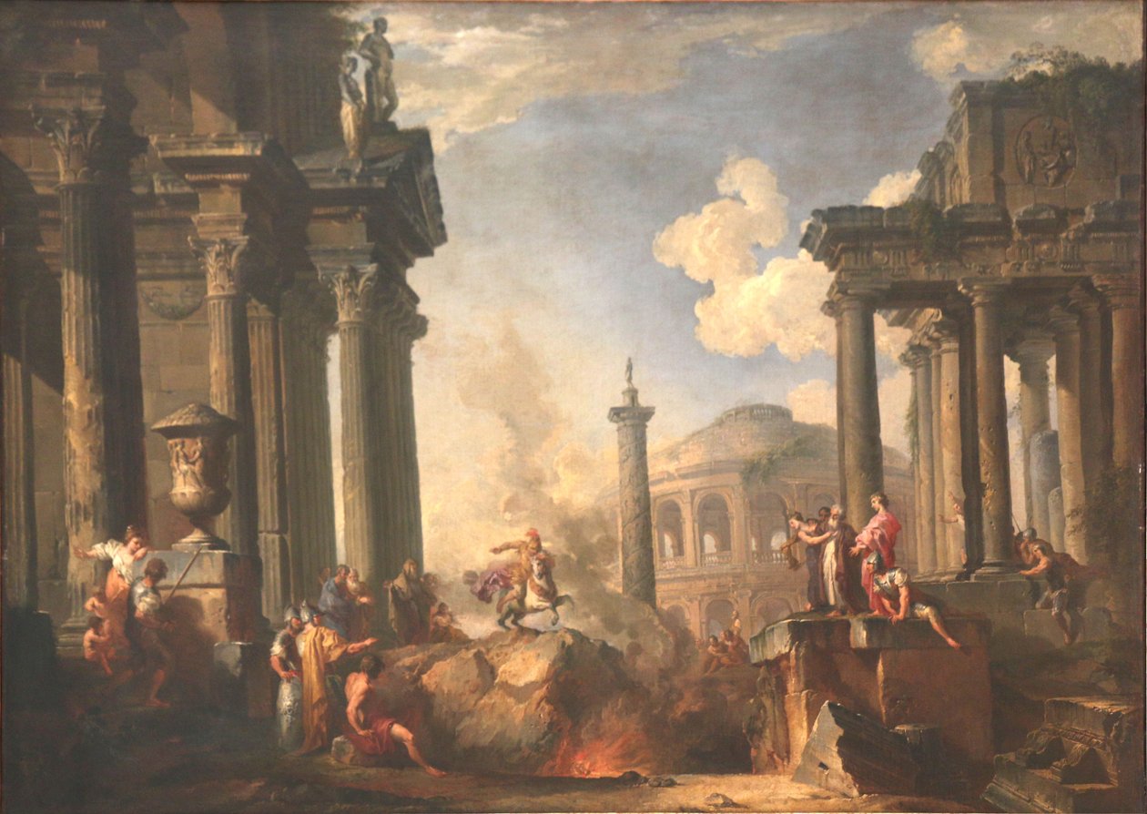 The Devotion of Marcus Curtius by Giovanni Paolo Pannini