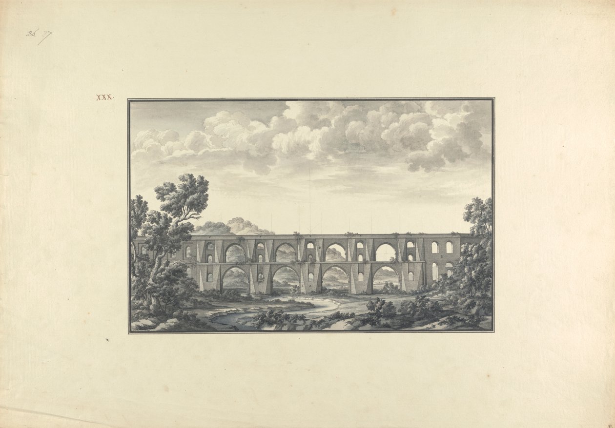 View of Maglova Aqueduct by Giovanni Battista Borra