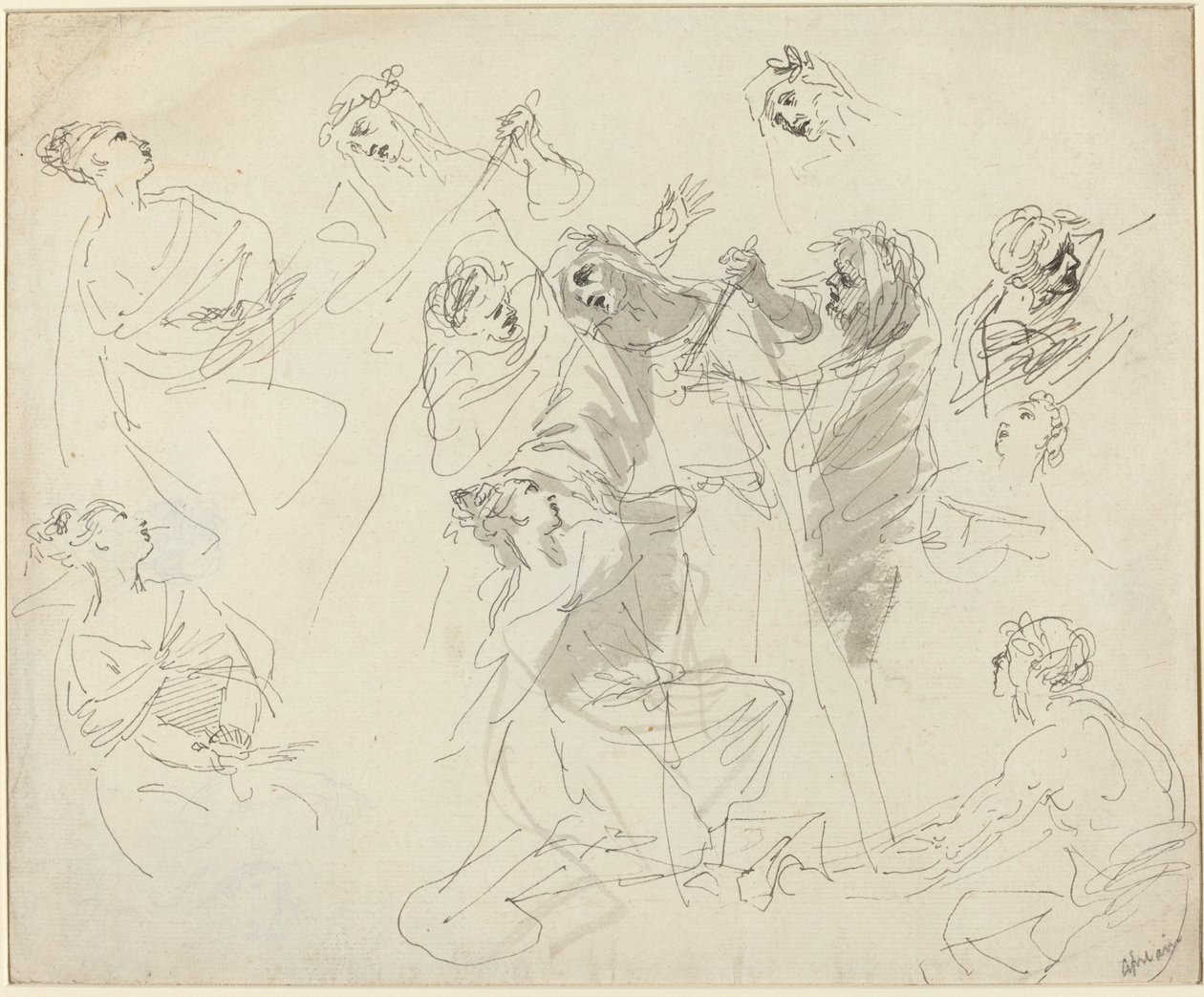 Figure Studies by Giovanni Battista Cipriani