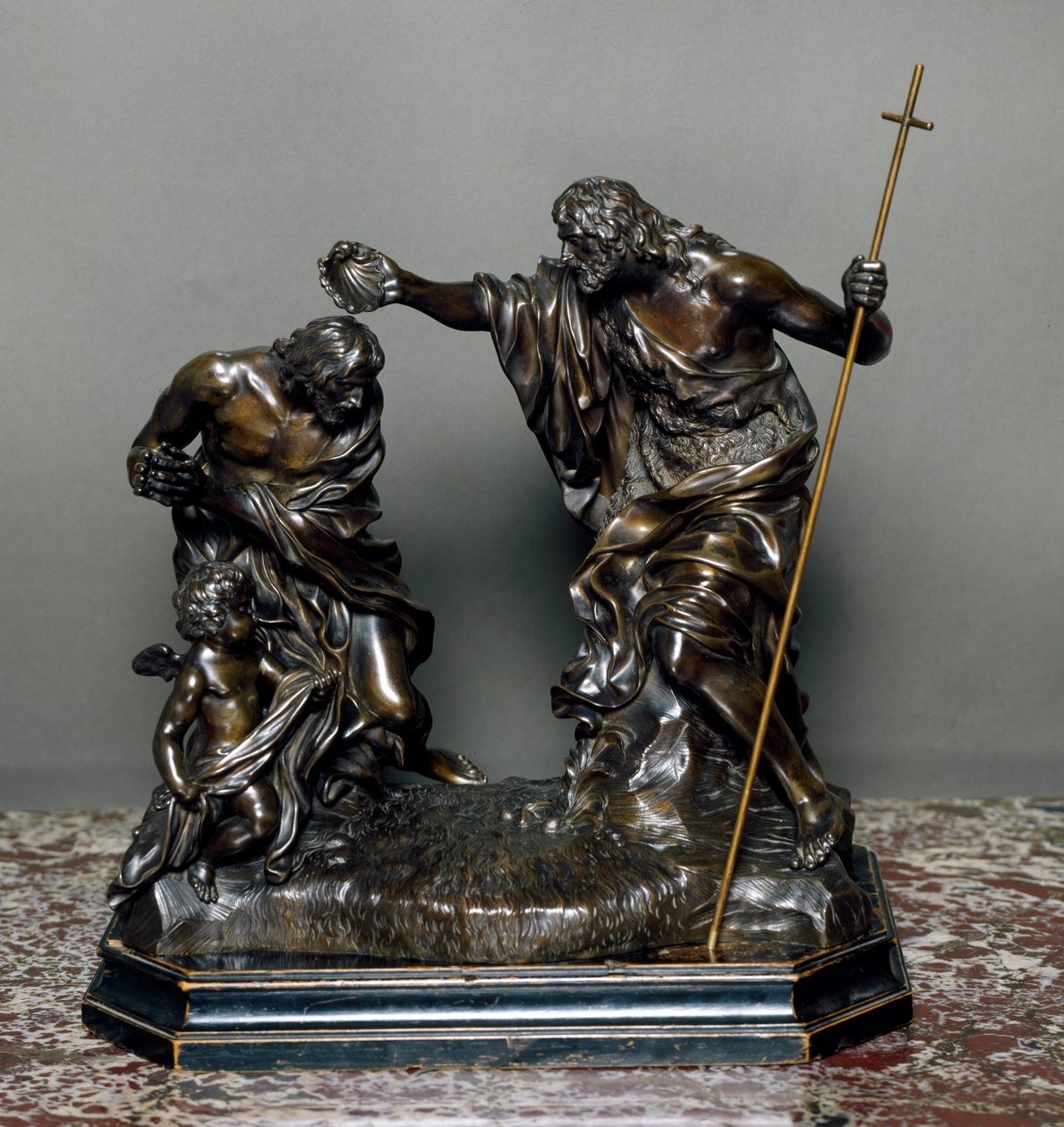 The Baptism of Jesus. Bronze Sculpture by Giovanni Battista Foggini