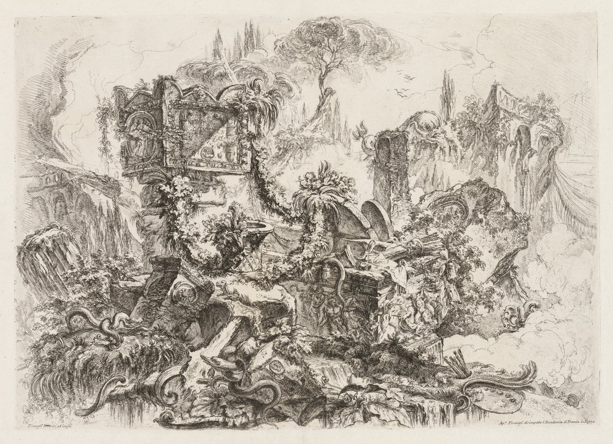 Groteschi: Ruins with Serpents by Giovanni Battista Piranesi