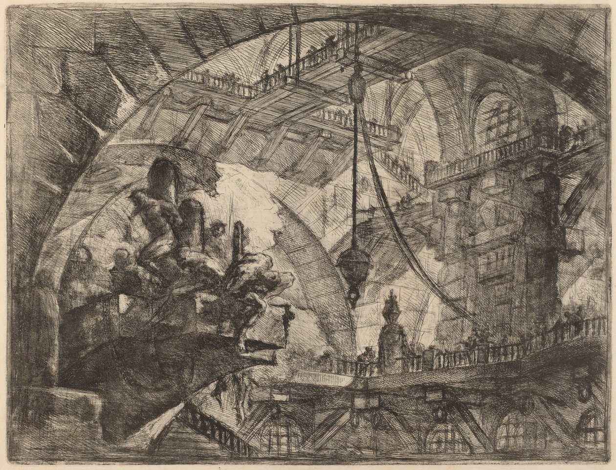 Prisoners on a Projecting Platform by Giovanni Battista Piranesi