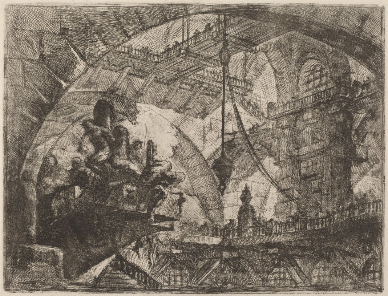 Prisoners on a Projecting Platform by Giovanni Battista Piranesi