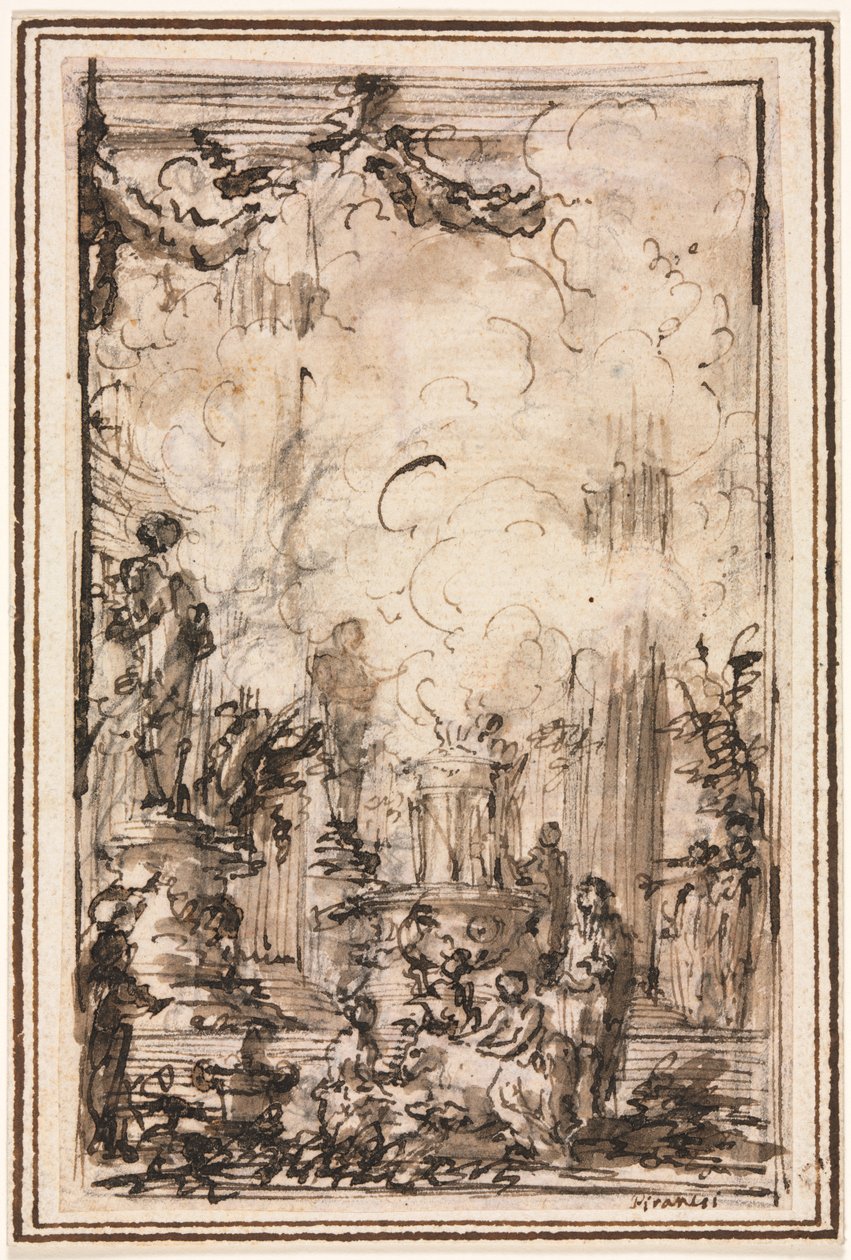 Sacrificial Offering in a Temple by Giovanni Battista Piranesi