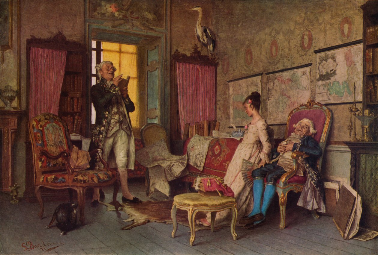 An Amusing Story, 1877 by Giovanni Battista Quadrone