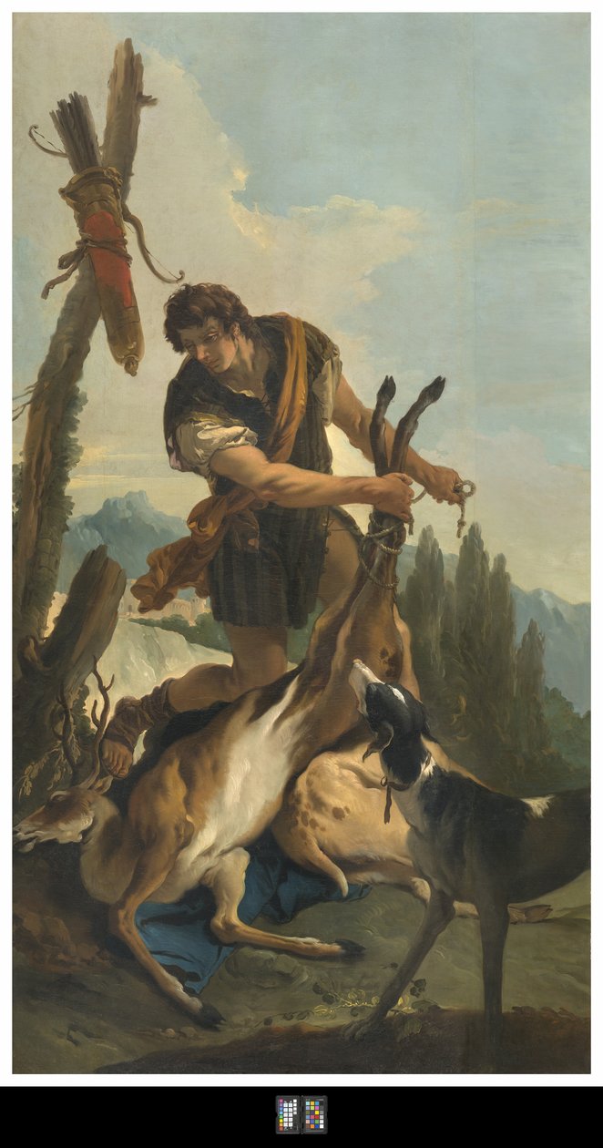 Hunter with Deer by Giovanni Battista Tiepolo