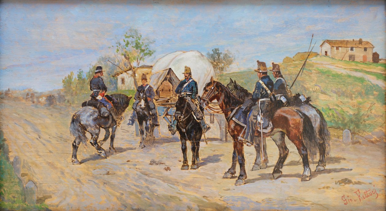 Cavalry at Rest by Giovanni Fattori