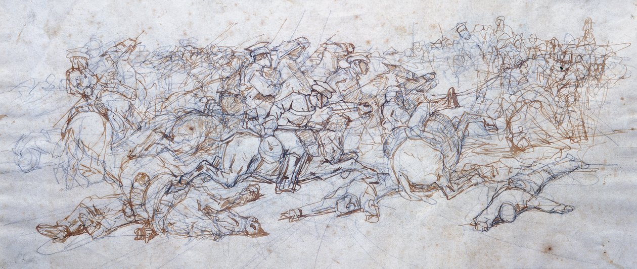 Uhlans Charge by Giovanni Fattori